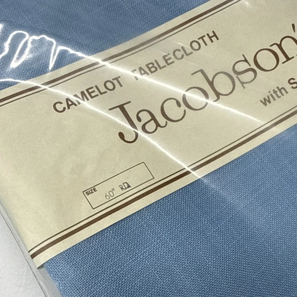 Vintage Jacobson's Camelot Tablecloths (1) White & (1) Blue 60